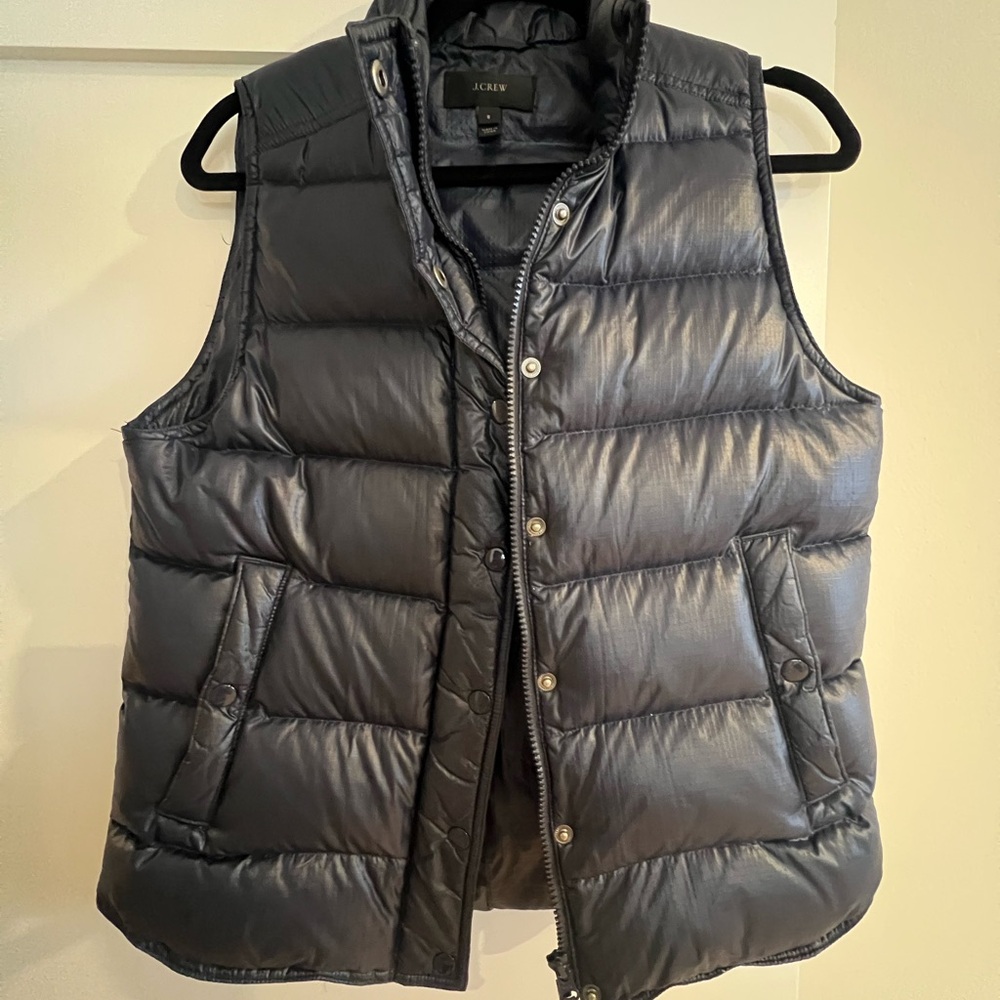 J. Crew Women's Gray Puffer Vest